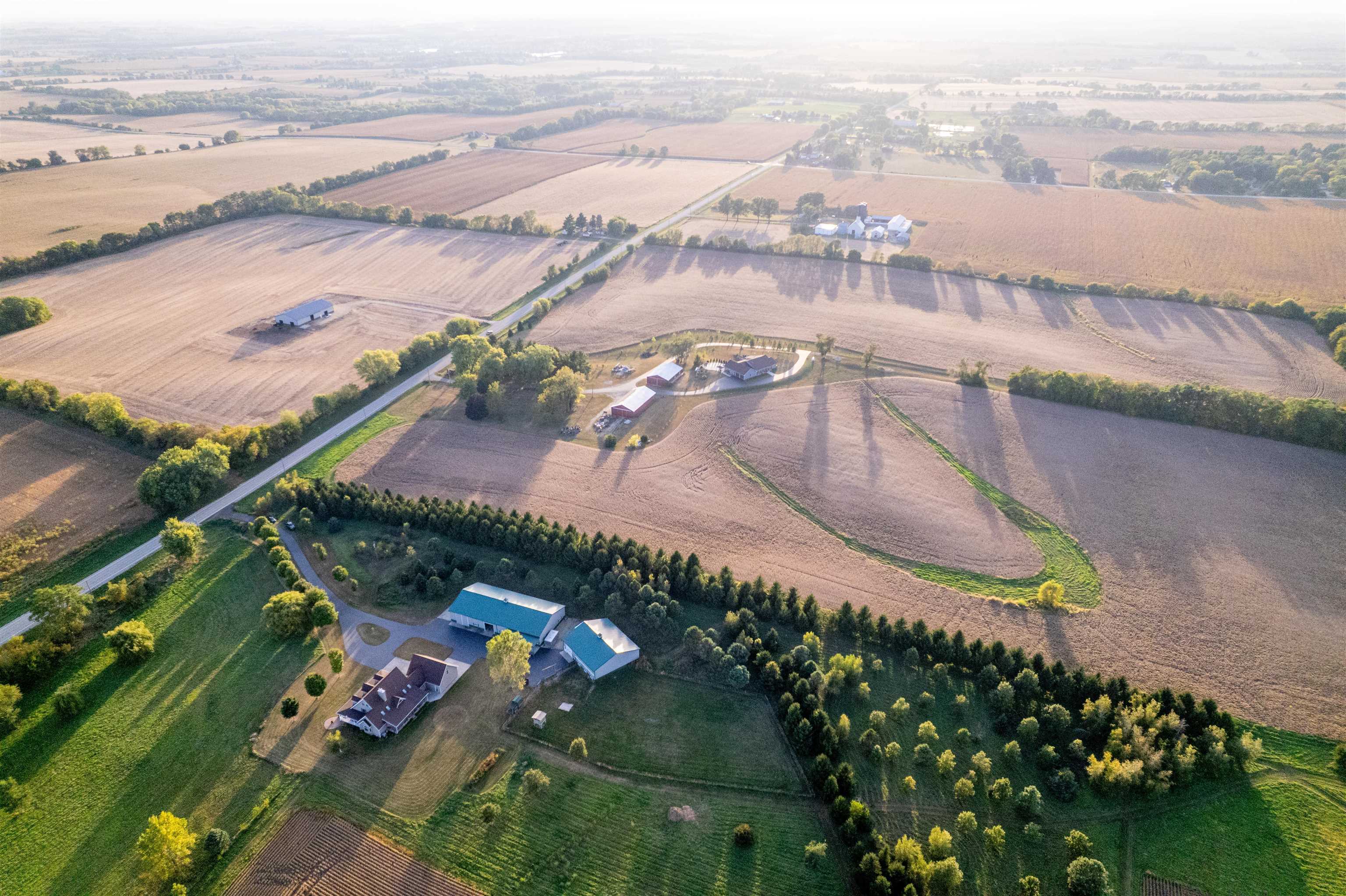 0 Telegraph Road Pecatonica, IL 61063 - Photo 42 of 56 an aerial view of a house with a yard and lake view