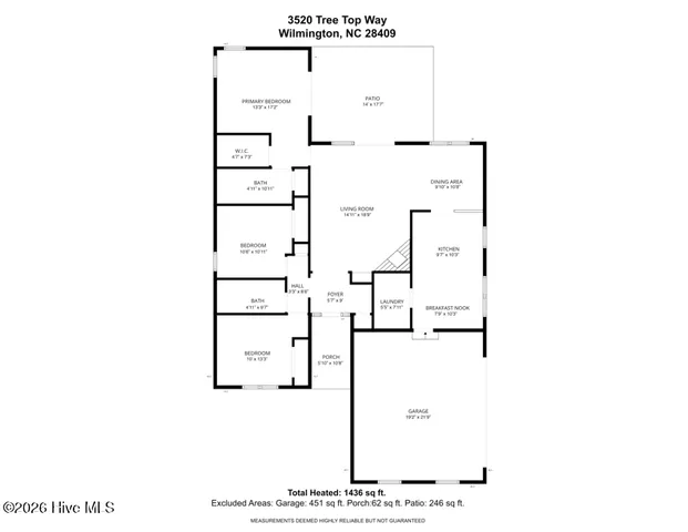 $450,000 | 3520 Tree Top Way, Wilmington, NC 28409