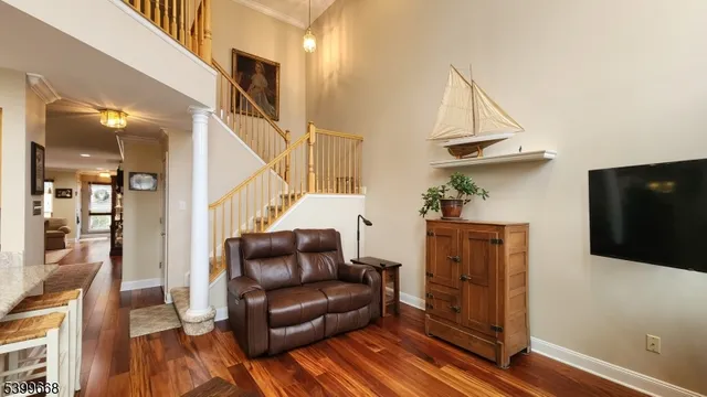 a bedroom with a bed and a walk in closet