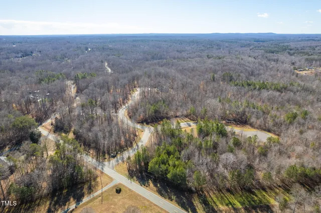 a view of a field of grass and trees