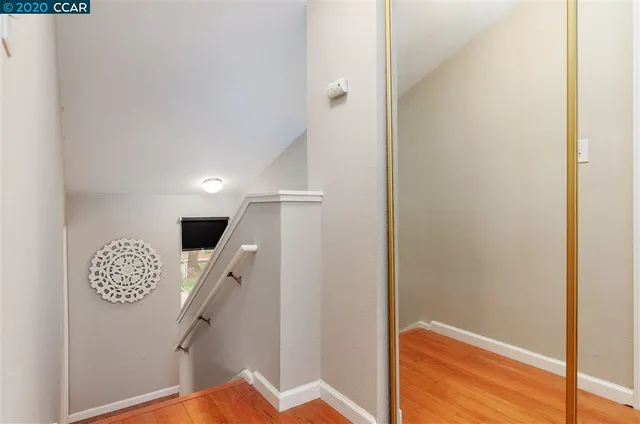 a view of hallway with stairs