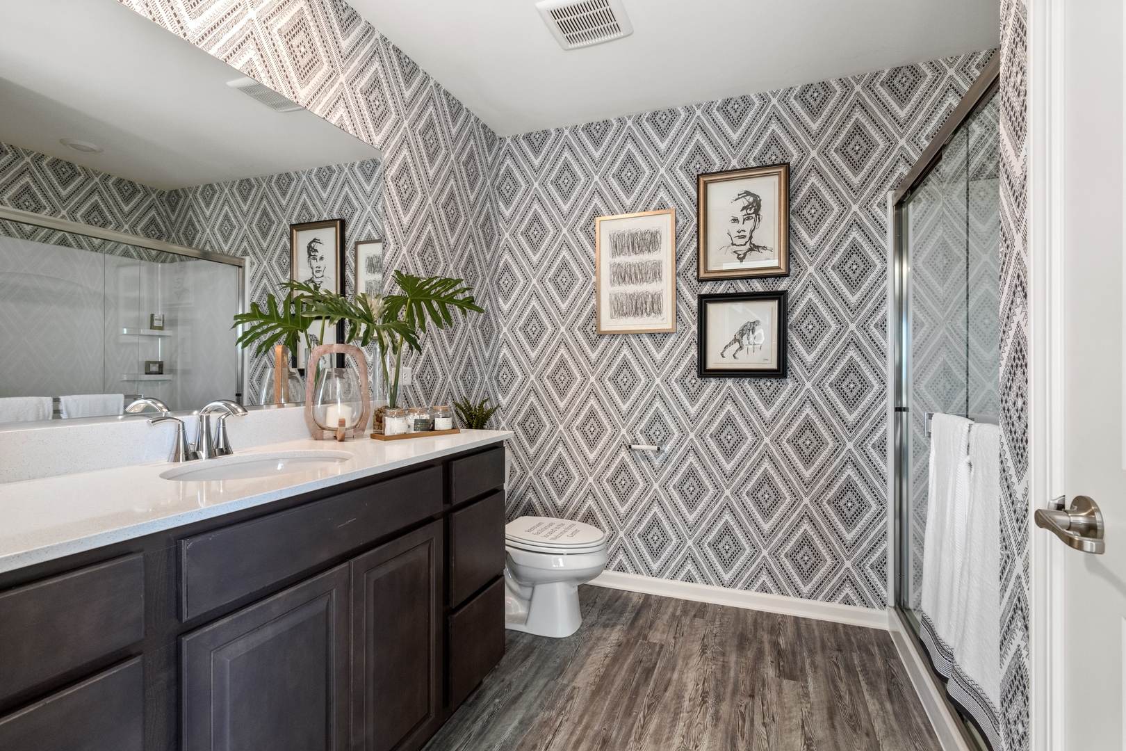 25553 West Springview Drive Plainfield, IL 60586 - Photo 13 of 27 a bathroom with a sink and a mirror