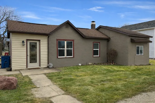 a backyard of a house