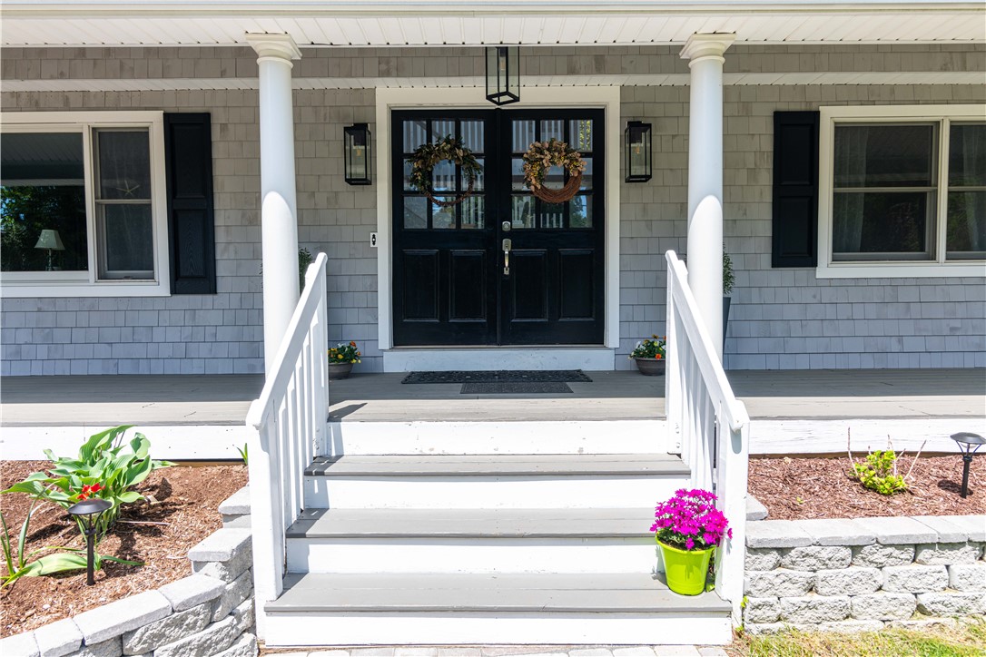 22 Highland Road North Kingstown, RI 02874 - Photo 8 of 24 Cobble walkway leads to gracious front door and dramatic 2-story entry