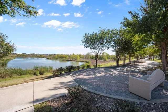 a view of lake and yard