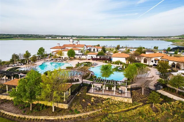 a view of a city and lake