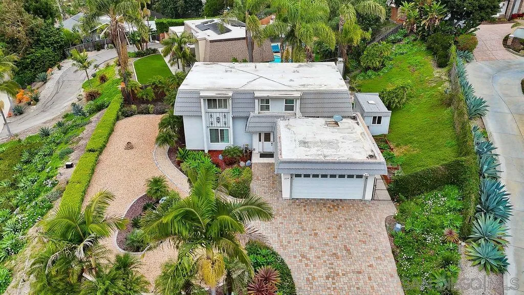 2210 Valley Road Oceanside, CA 92056 - Photo 41 of 45 an aerial view of a house with a garden and trees