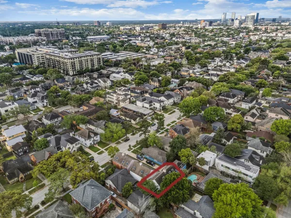 an aerial view of city