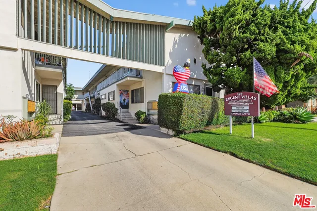 a front view of a house having patio