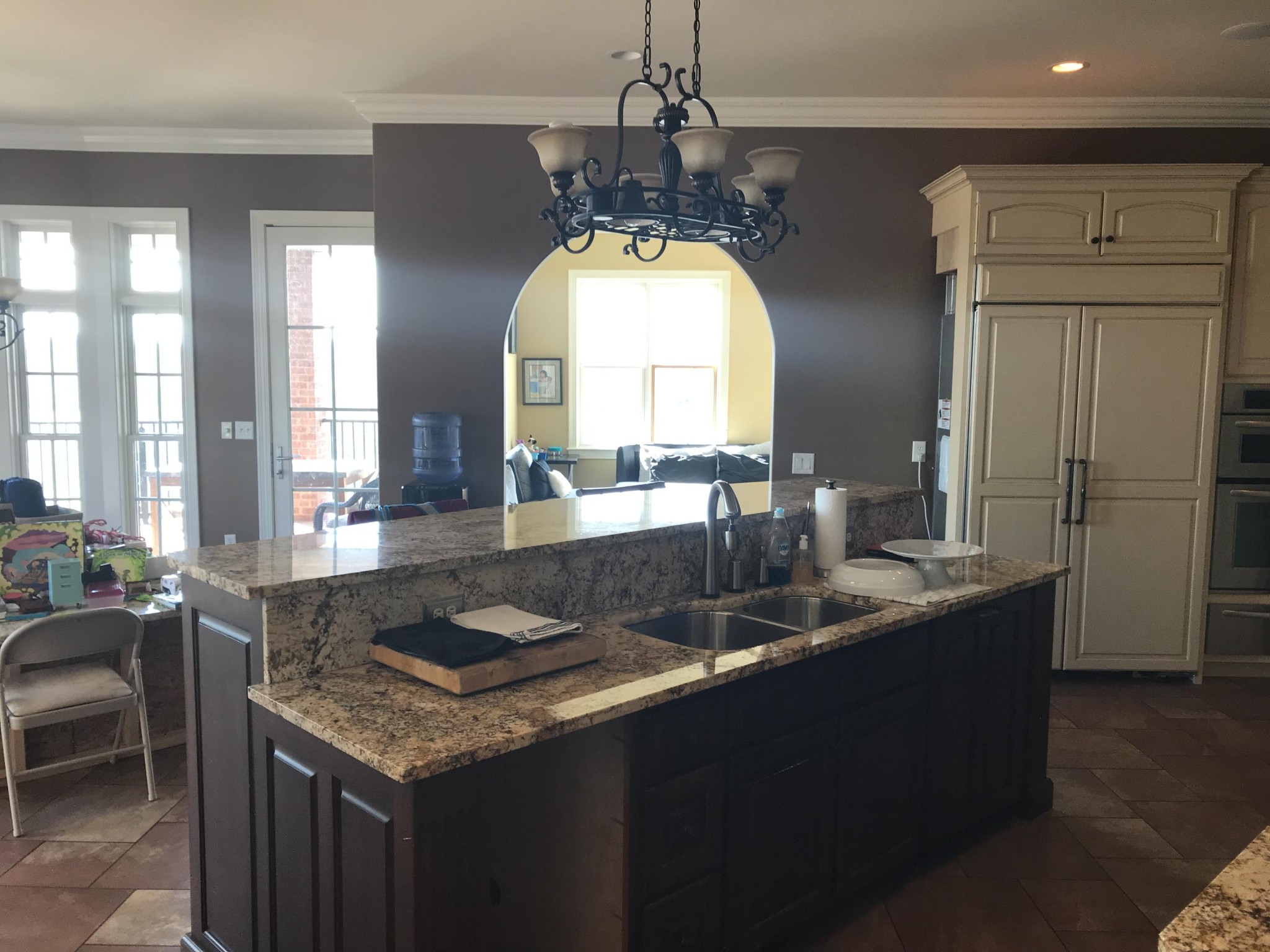 1951 Hindley Road Morristown, TN 37813 - Photo 11 of 26 a bathroom with a granite countertop sink a large mirror and a window