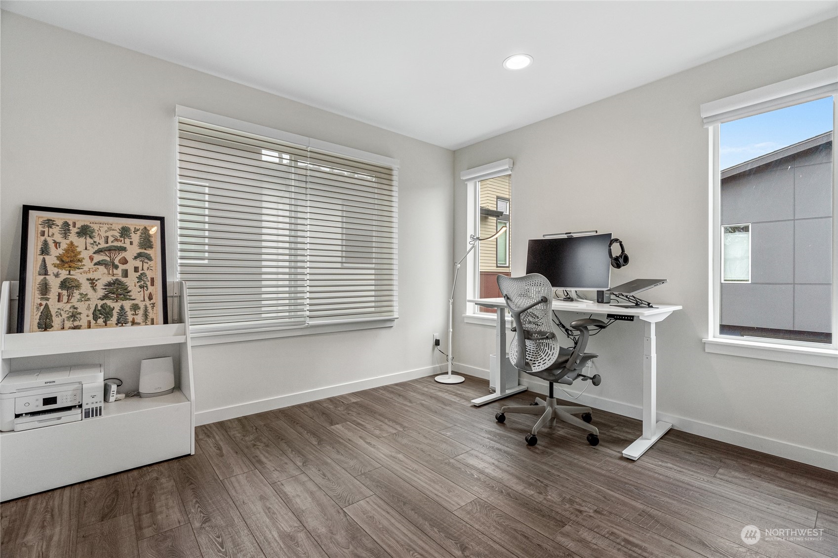 616 237th Place Southeast, Unit F Bothell, WA 98021 - Photo 23 of 27 a view of workspace with wooden floor windows