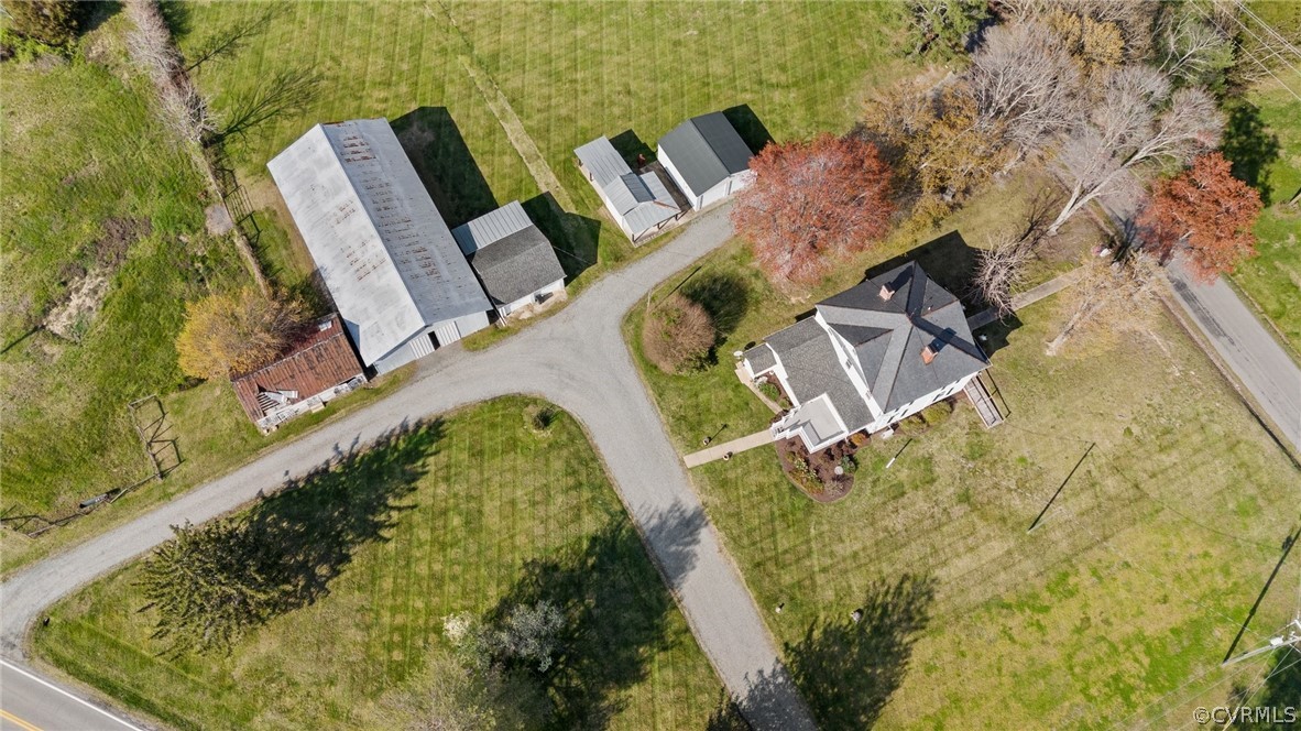 4851 Three Chopt Road Louisa, VA 23093 - Photo 5 of 39 an aerial view of a house with a yard and lake view