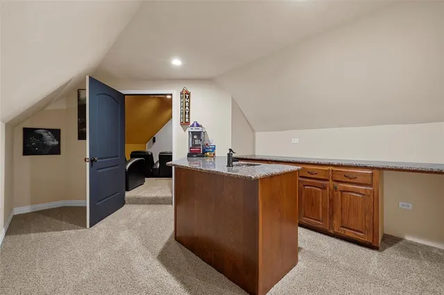 a view of workspace with wooden floor