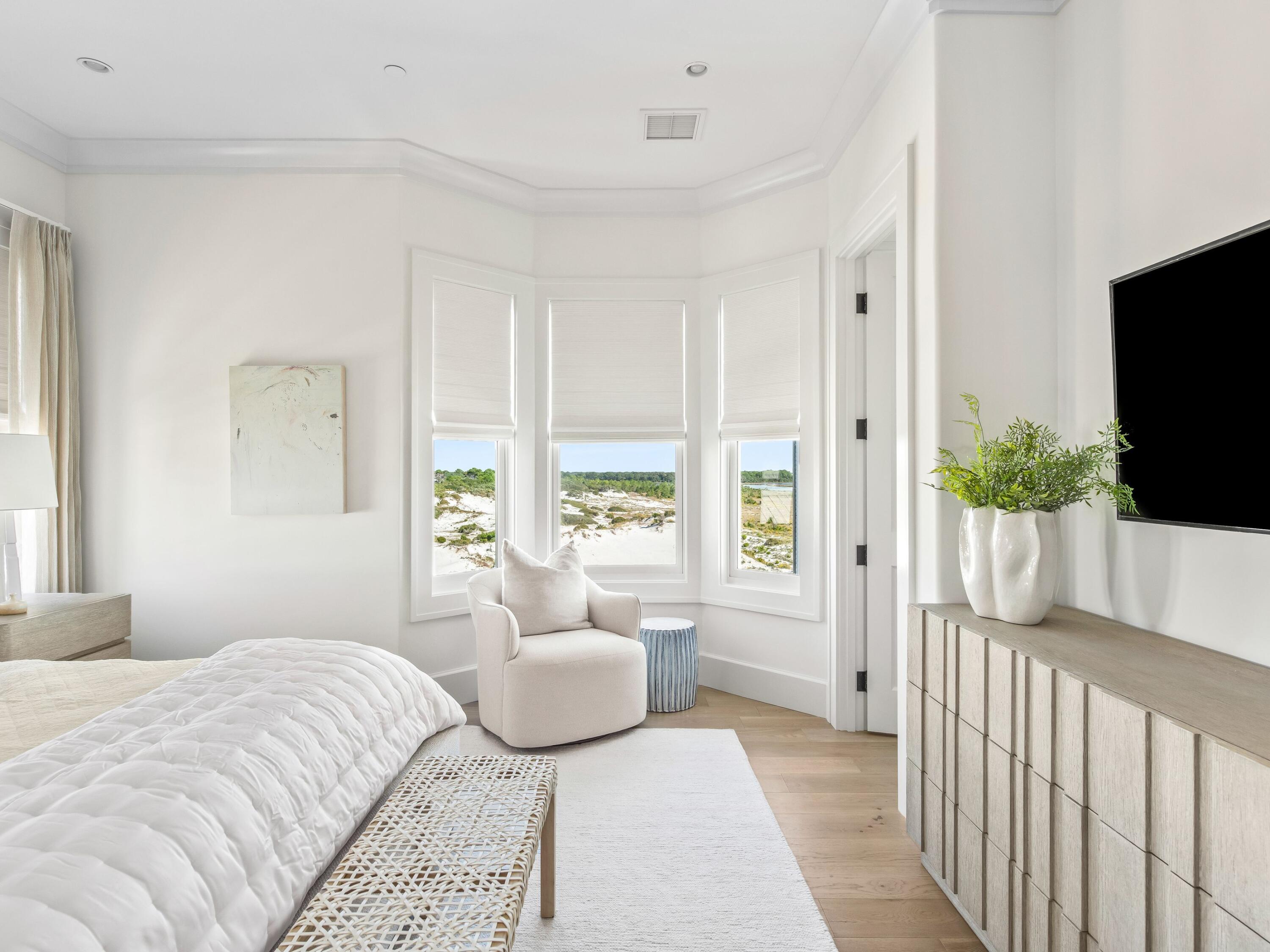 Lot 19 West Lupin Beach Dr Inlet Beach Inlet Beach, FL 32461 - Photo 29 of 57 a bedroom with furniture and a potted plant