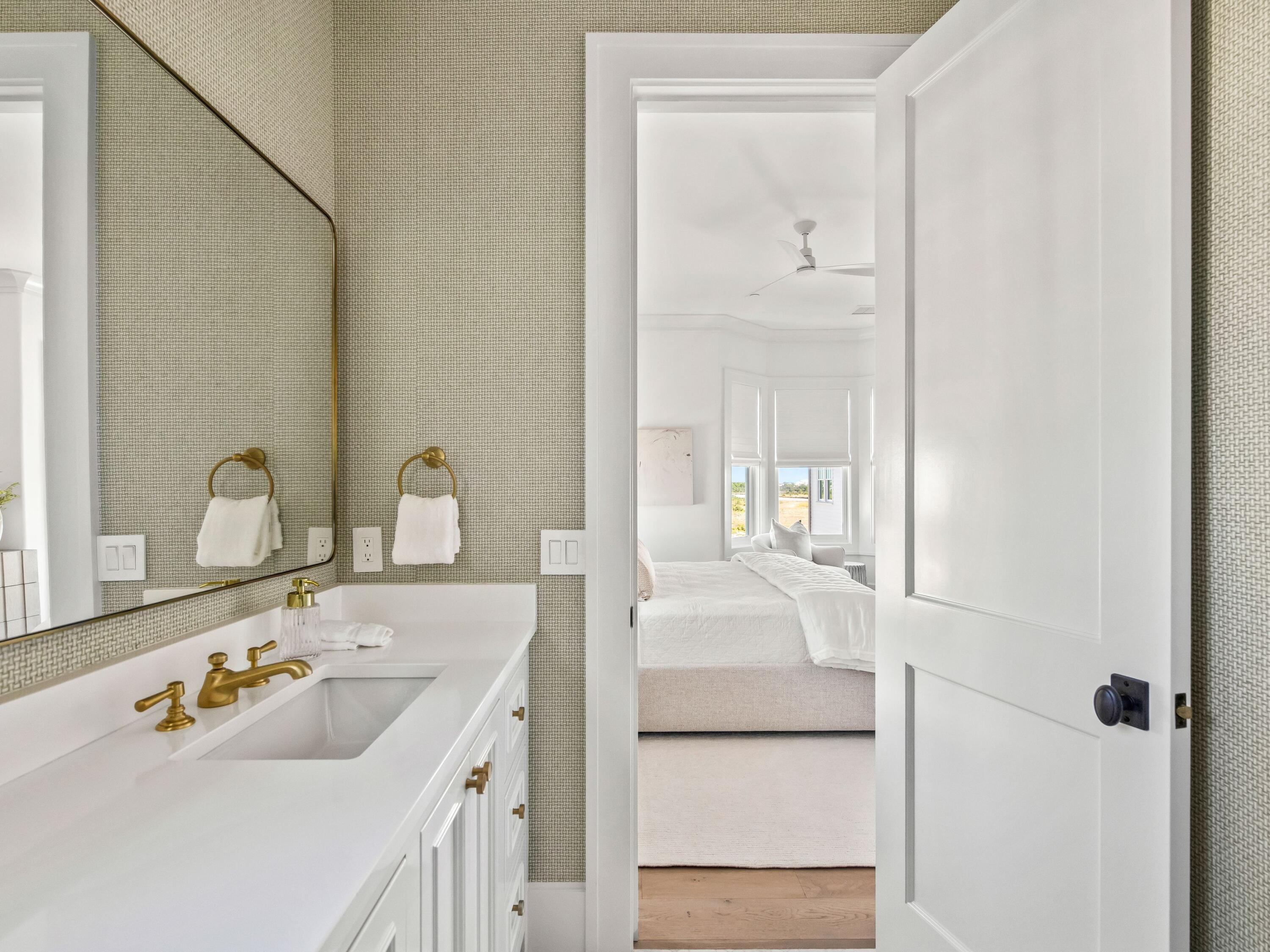 Lot 19 West Lupin Beach Dr Inlet Beach Inlet Beach, FL 32461 - Photo 32 of 57 a en suite bathroom with a sink and a mirror