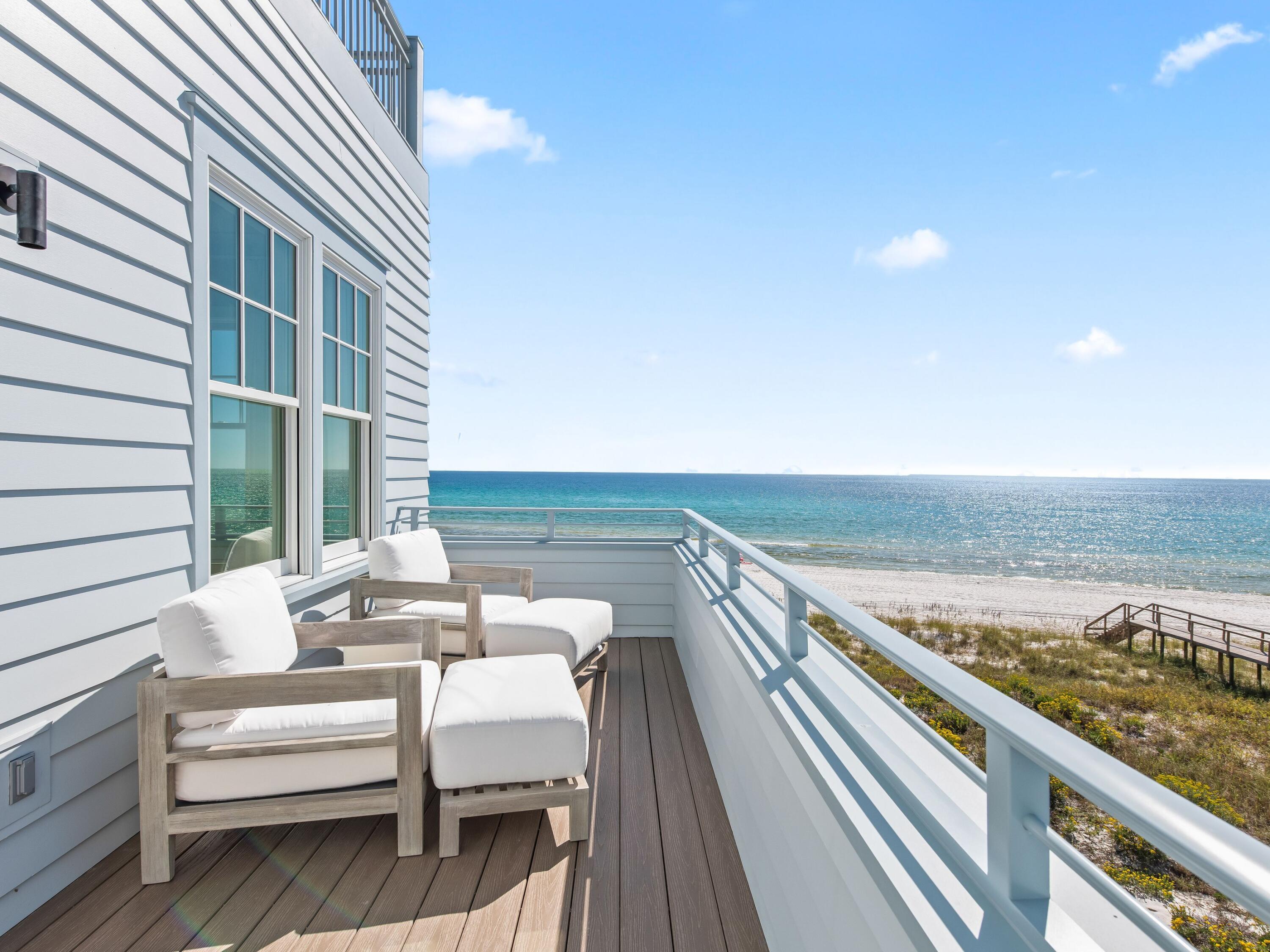Lot 19 West Lupin Beach Dr Inlet Beach Inlet Beach, FL 32461 - Photo 42 of 57 a view of roof deck with ocean view and ocean view