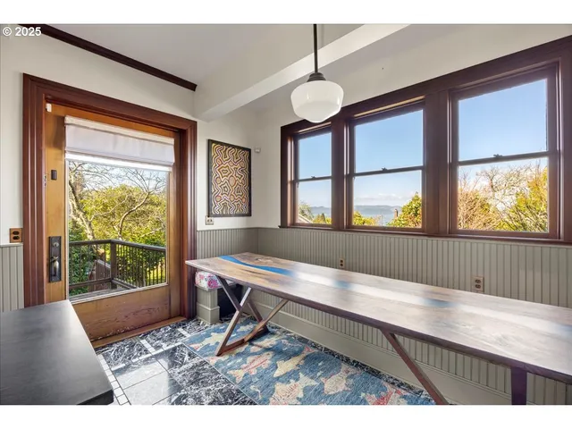 a view of workspace with a window