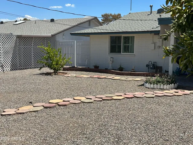 a backyard of a house