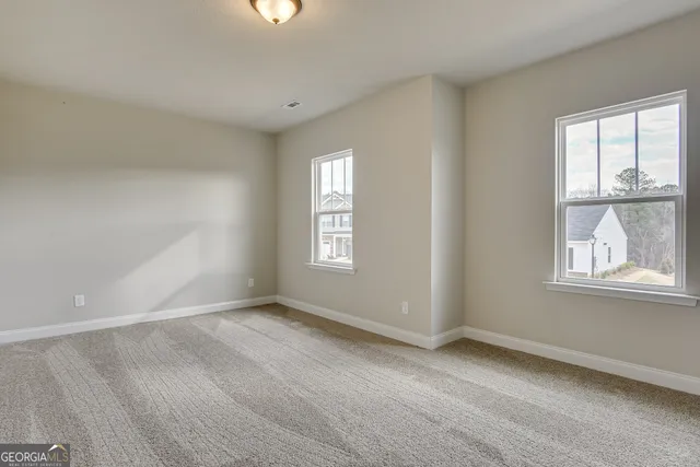 an empty room with a window