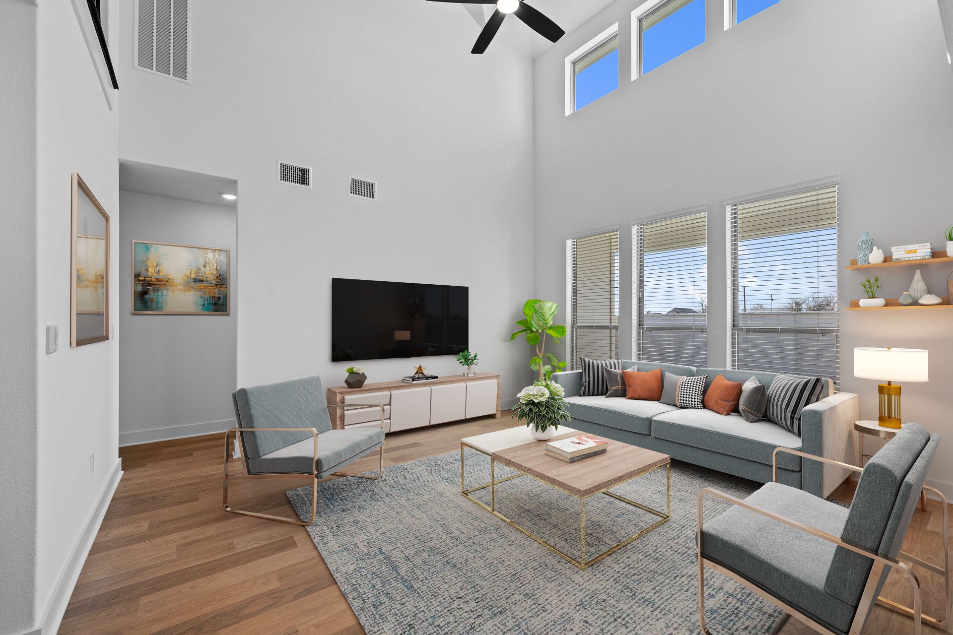 17337 Graces Path Pflugerville, TX 78660 - Photo 4 of 36 Open Concept Family Room - Virtually Staged