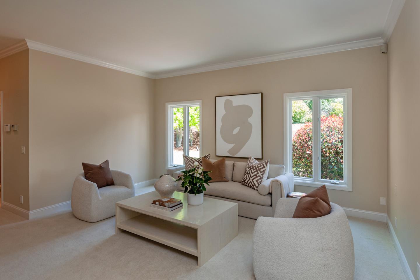 1210 Cañada Road Woodside, CA 94062 - Photo 18 of 60 a living room with furniture and a large window