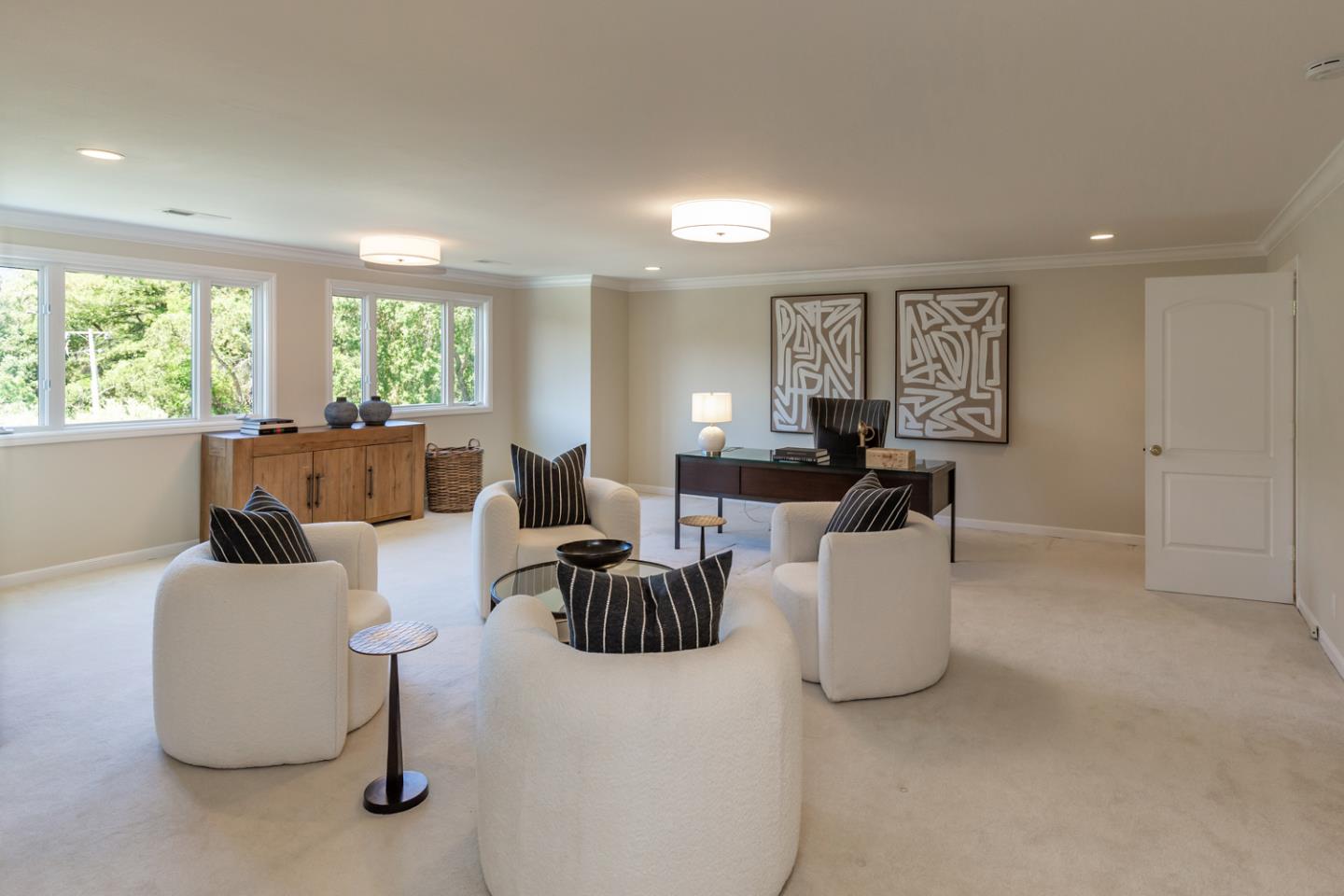 1210 Cañada Road Woodside, CA 94062 - Photo 25 of 60 a living room with furniture and a large window