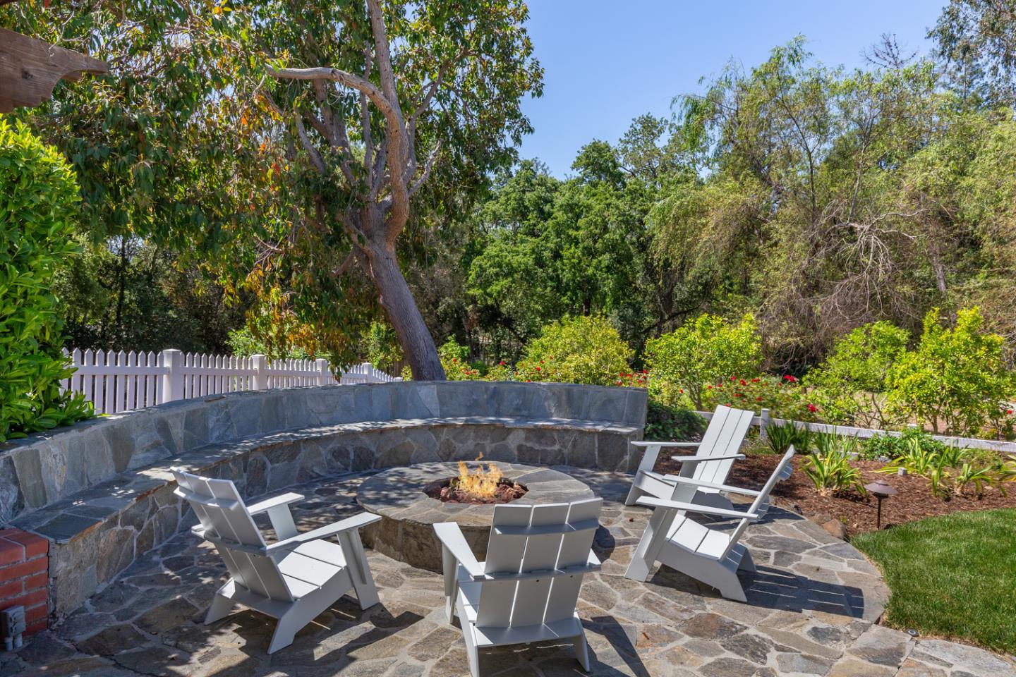 1210 Cañada Road Woodside, CA 94062 - Photo 40 of 60 a view of backyard with seating space