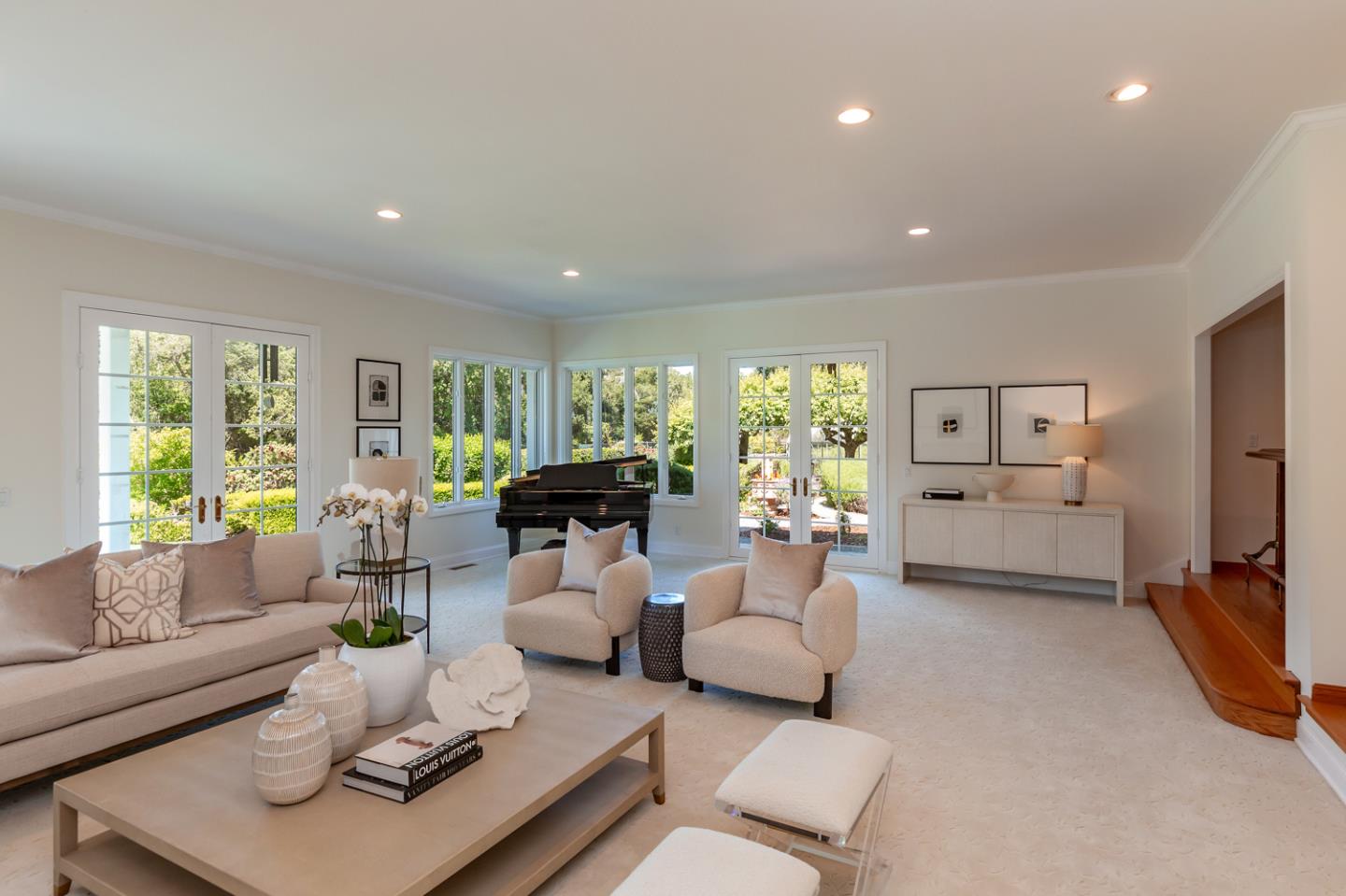 1210 Cañada Road Woodside, CA 94062 - Photo 5 of 60 a living room with furniture and a large window