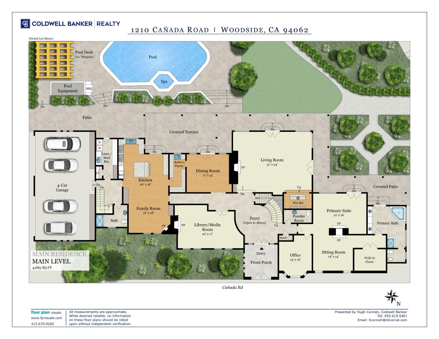 1210 Cañada Road Woodside, CA 94062 - Photo 57 of 60 an aerial view of residential house with outdoor space