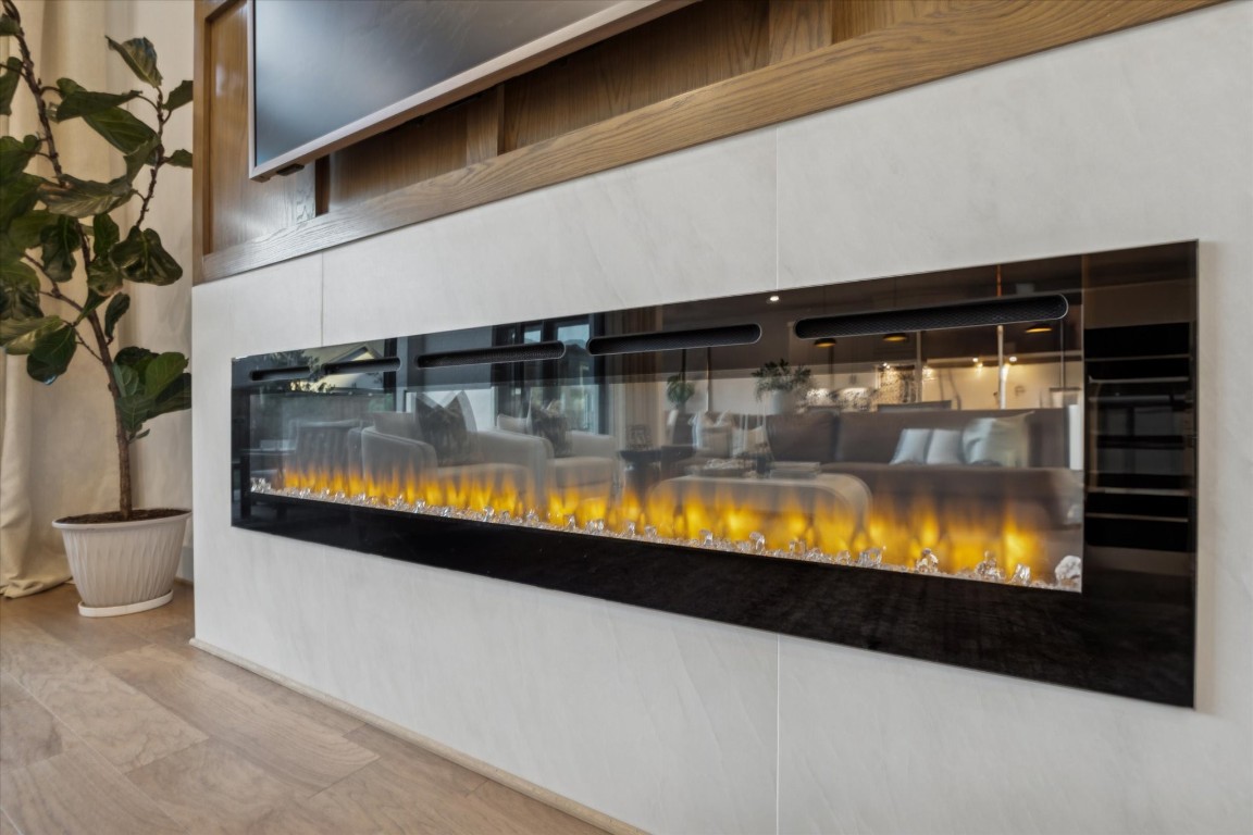 4118 Pleasant Ridge Drive Spring, TX 77386 - Photo 16 of 50 Modern Electric Fireplace sets the mood in your living space. Options for heat or just mood lighting/cozy ambience