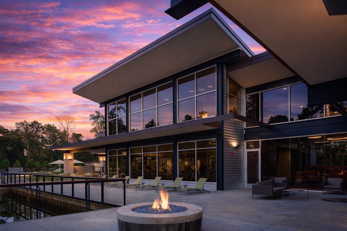 4118 Pleasant Ridge Drive Spring, TX 77386 - Photo 50 of 50 Woodson's Reserve Outdoor Clubhouse with loungers and fire pit