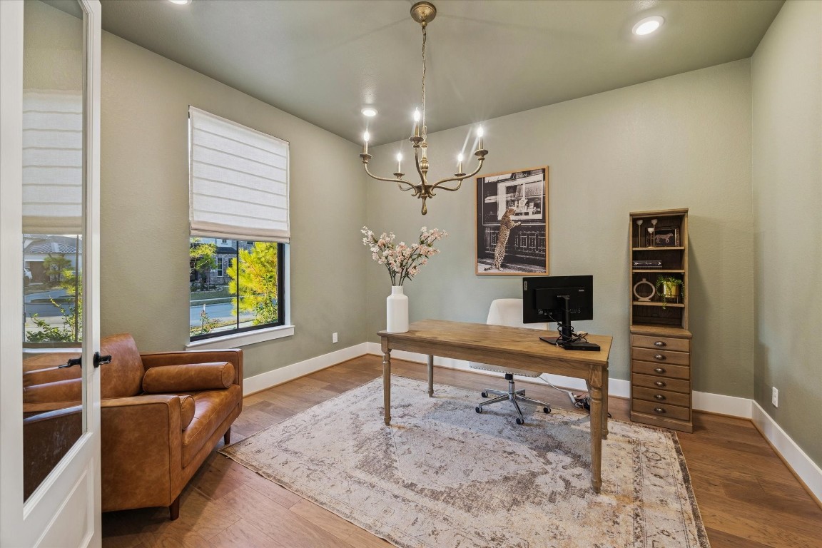 4118 Pleasant Ridge Drive Spring, TX 77386 - Photo 6 of 50 14x12 Home Office/Study with upgraded lighting and paint. Two lighting options - recessed lighting and high-end chandelier.