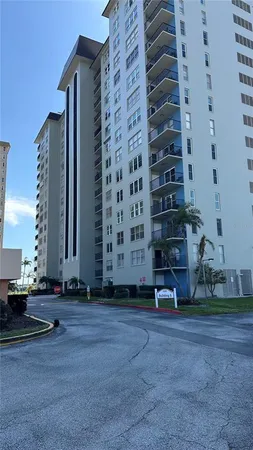front view of building with a street