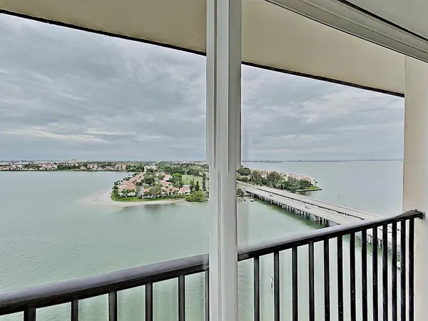 a view of a balcony