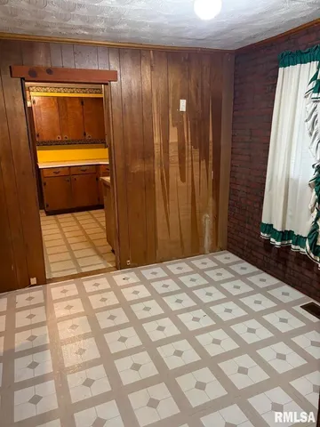 a view of a room with a window