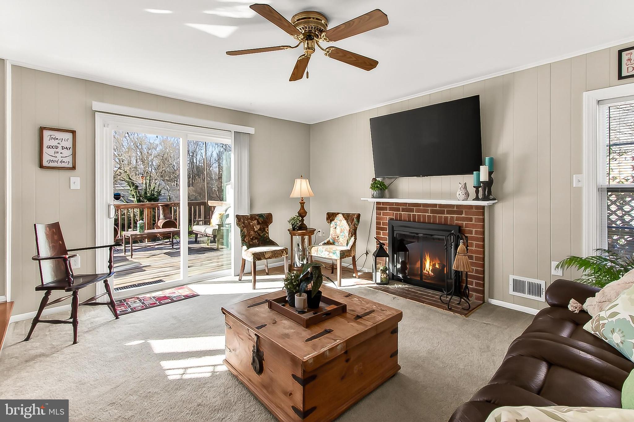 9056 Brook Ford Road Burke, VA 22015 - Photo 16 of 56 Spacious family room - Masonry Fireplace