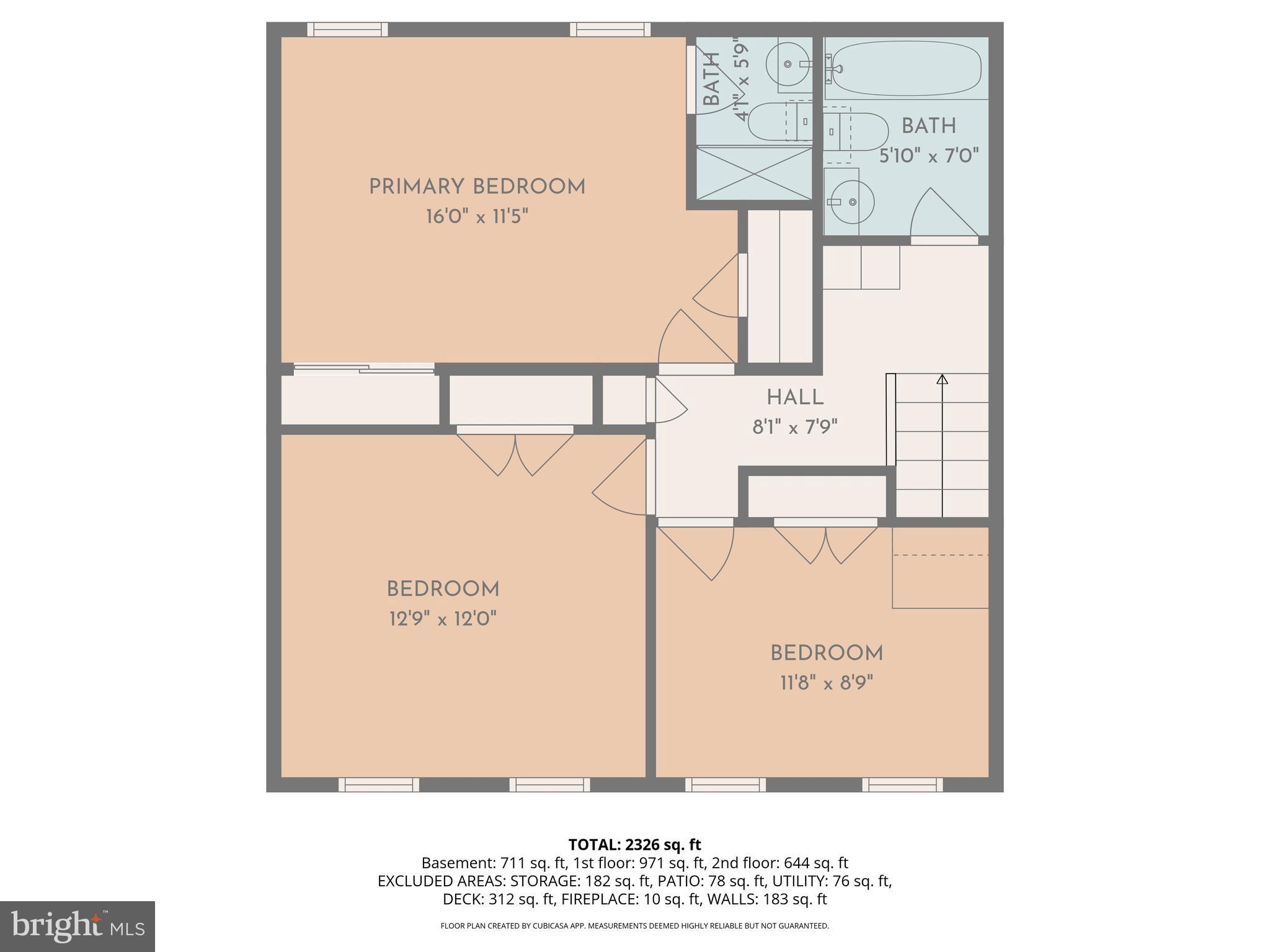 9056 Brook Ford Road Burke, VA 22015 - Photo 55 of 56 Upper floor plan