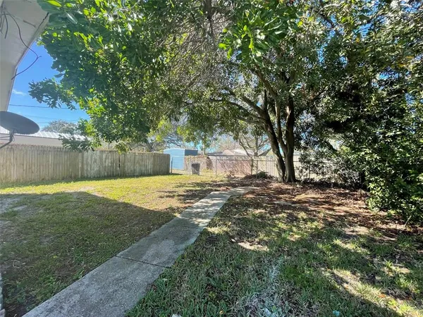 a backyard of a house