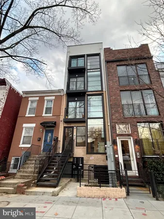 a front view of a building