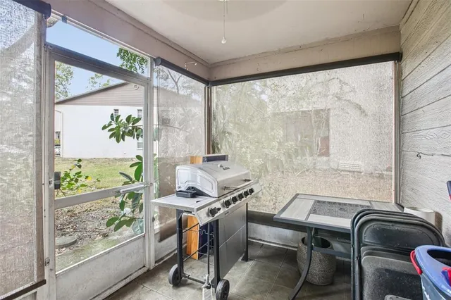 a room with furniture