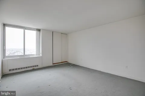 an empty room with a window