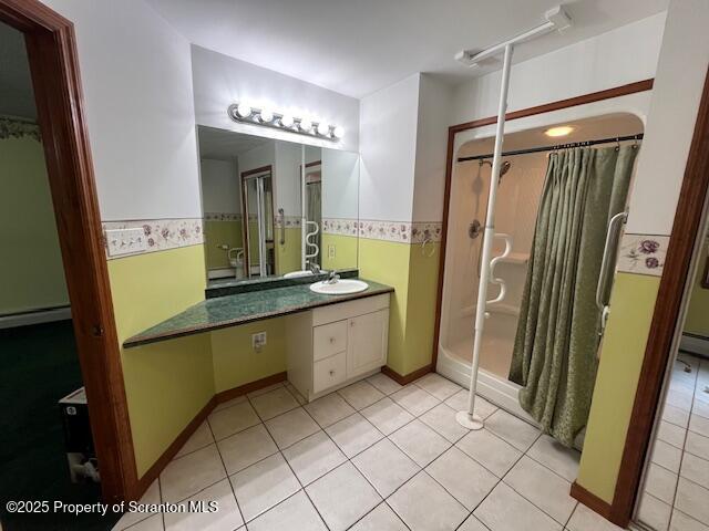 260 Johnson Hl Road Carbondale, PA 18407 - Photo 18 of 48 a bathroom with a mirror a sink and a glass door shower