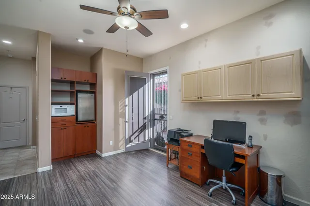a view of a hallway with entryway