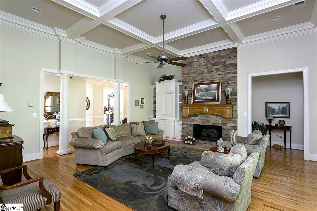 107 Marsh Spring Court Greer, SC 29650 - Photo 11 of 36 Stacked stone Fireplace w/ gas logs