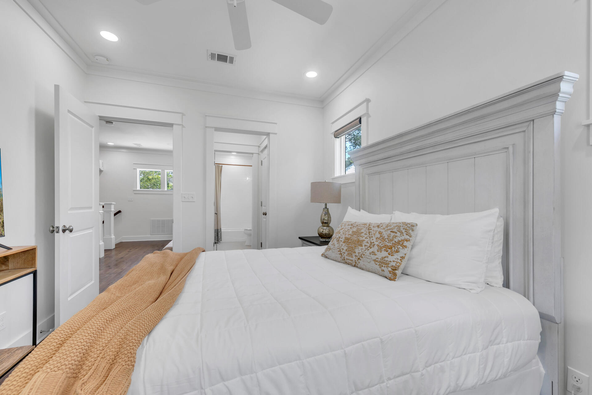 34 Okeechobee West Santa Rosa Beach, FL 32459 - Photo 30 of 91 a bedroom with a bed and a walk in closet