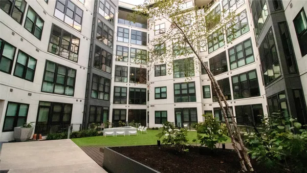 a front view of a building