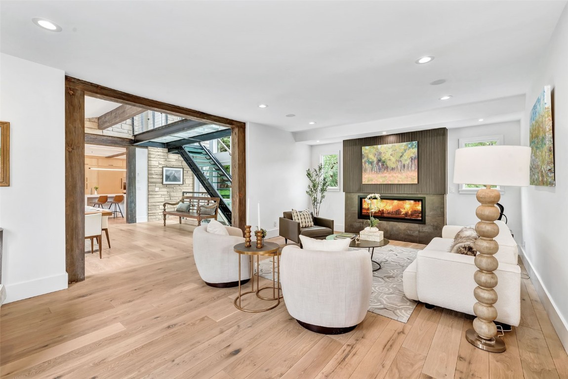 24 Maple Street Steamboat Springs, CO 80487 - Photo 17 of 49 a living room with furniture and a flat screen tv