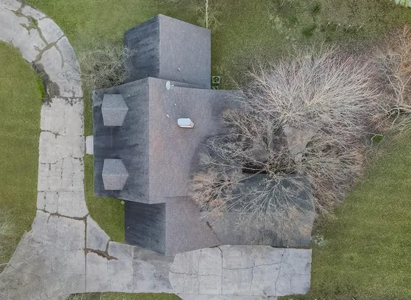 a aerial view of a house