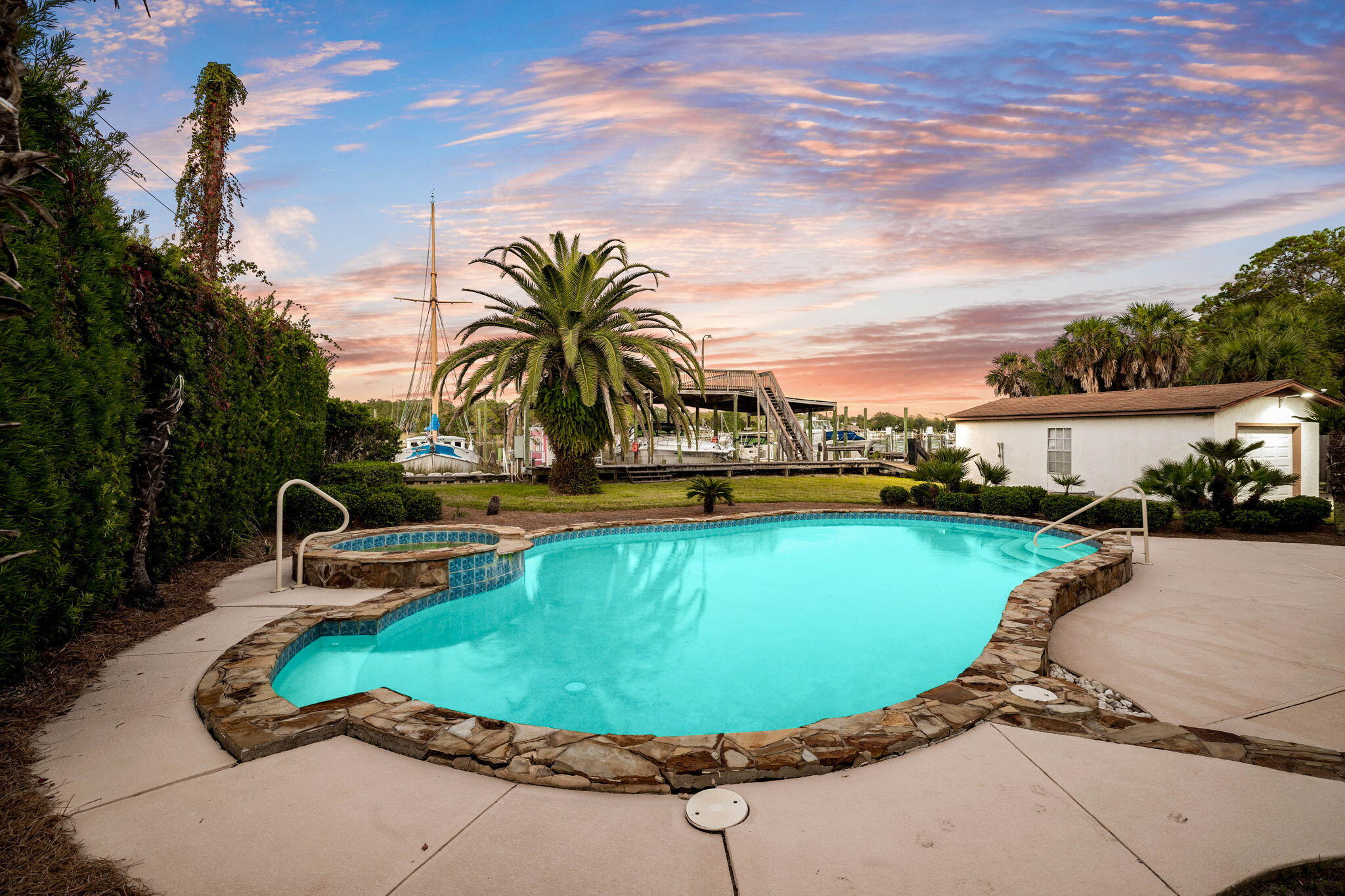 710 Beach Drive Destin, FL 32541 - Photo 63 of 64 Pool at Sunset