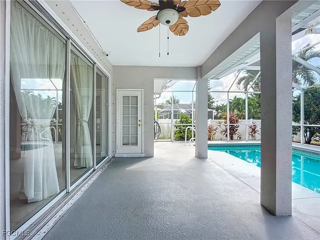a view of a porch with wooden floor and outer view